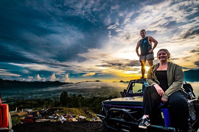 Mt Batur Sunset 4WD Jeep Tour - The 15:45 jeep ride: black lava and active-volcano area